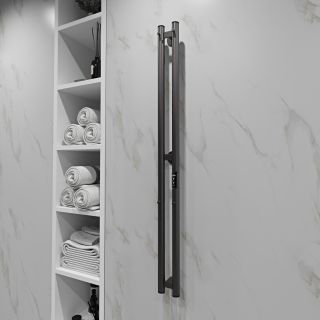 Полотенцесушитель электрический Indigo Style LSE120-10GNSRt 120x10 см оружейная сталь